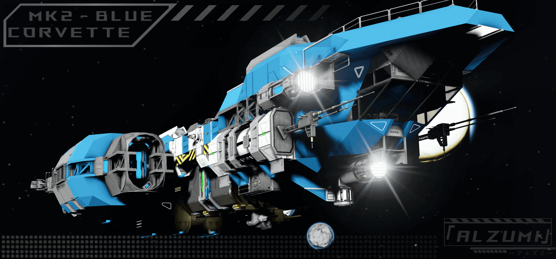 Blue Corvette MK2 — Space Engineers Steam Workshop preview image
