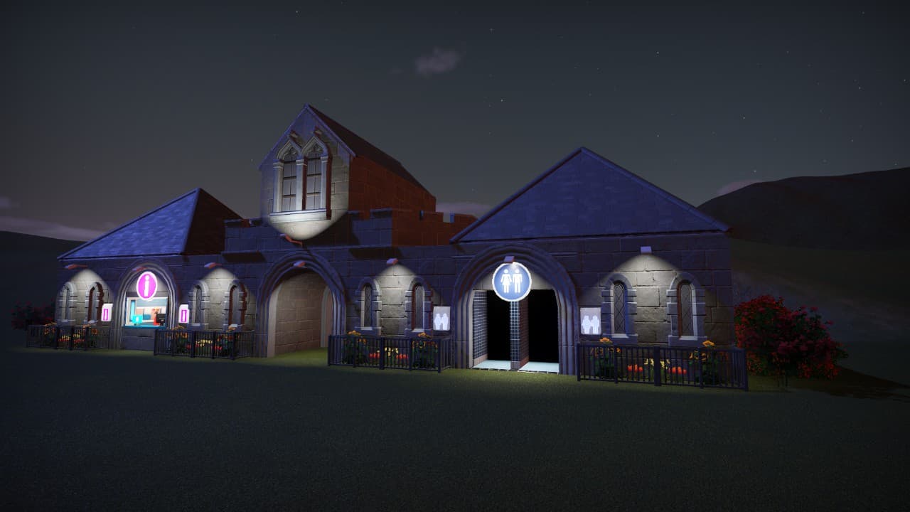 Enterance With Info and restroom — Planet Coaster Workshop preview