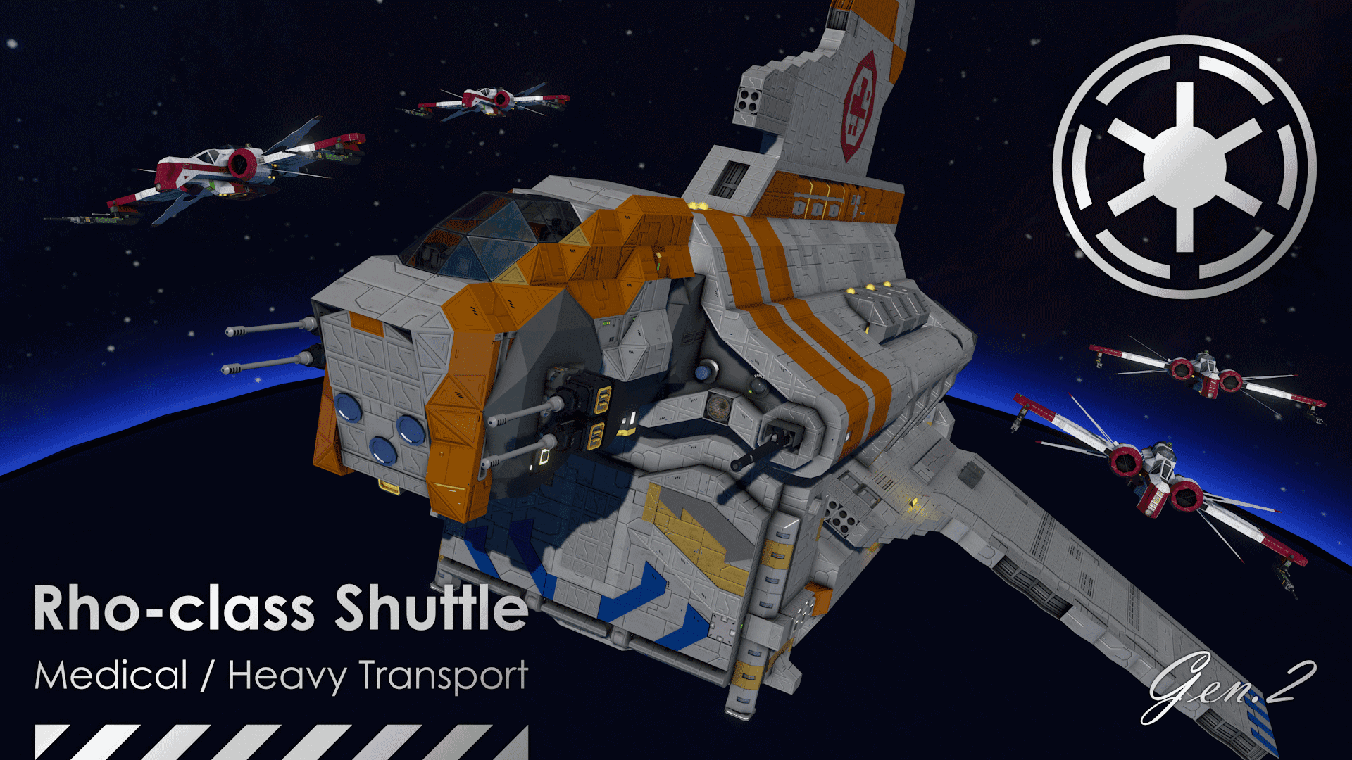 Rho-class Medical Shuttle (Vanilla) — Space Engineers Steam Workshop preview image