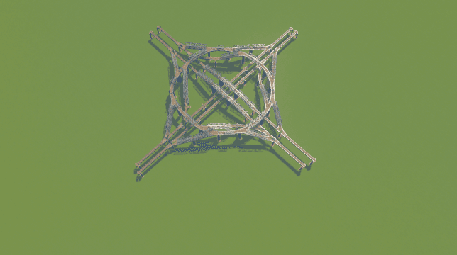 涡轮高速双向铁路口 — Cities: Skylines Workshop preview