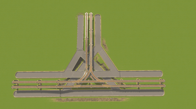 T型高速路口带铁路 — Cities: Skylines Workshop preview