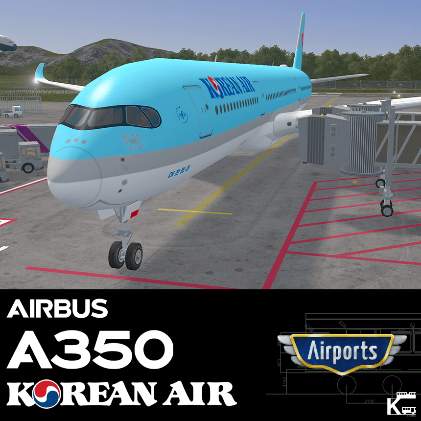 Korean Air A350-900 for AIRPORTS DLC — Cities: Skylines Steam Workshop preview image