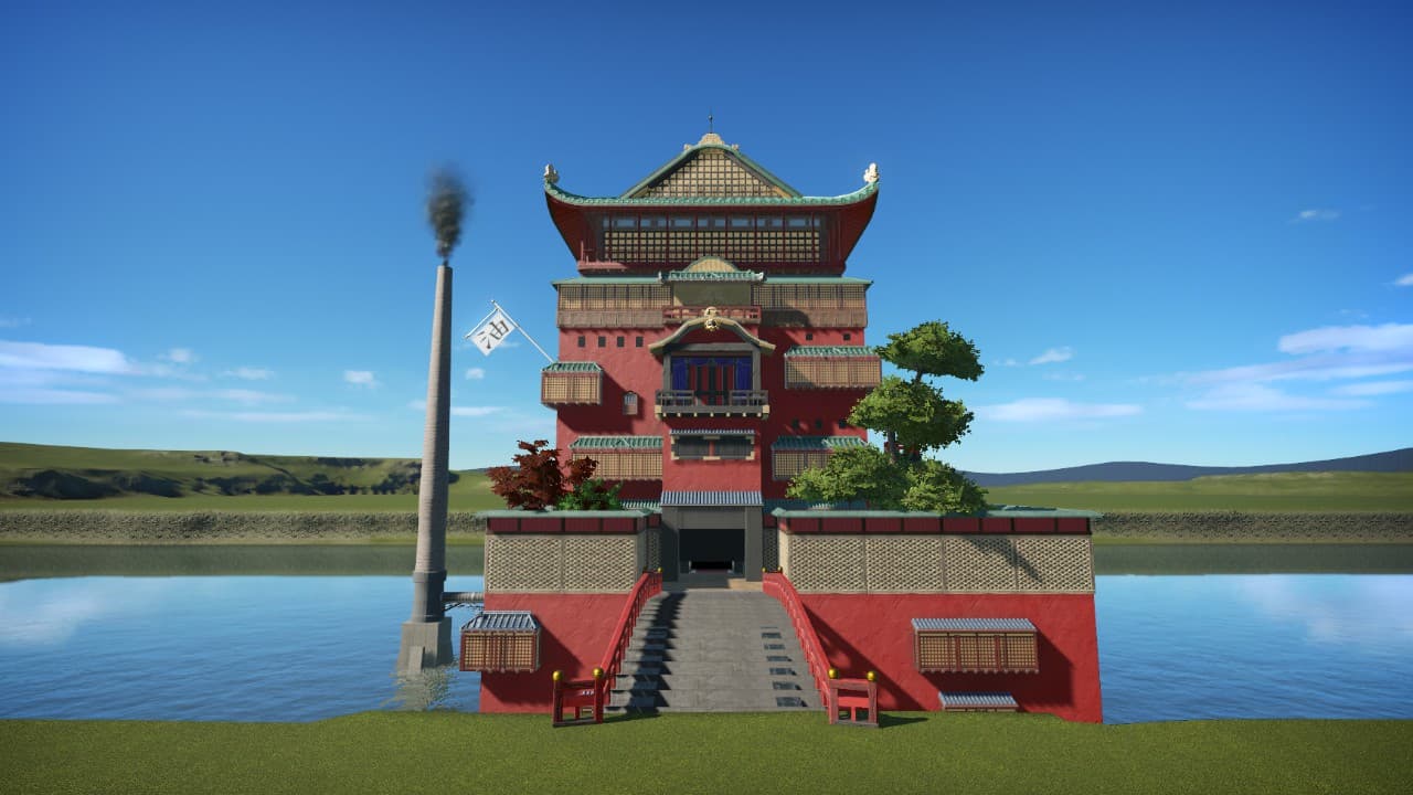 Spirited Away Bathhouse Onsen — Planet Coaster Workshop preview