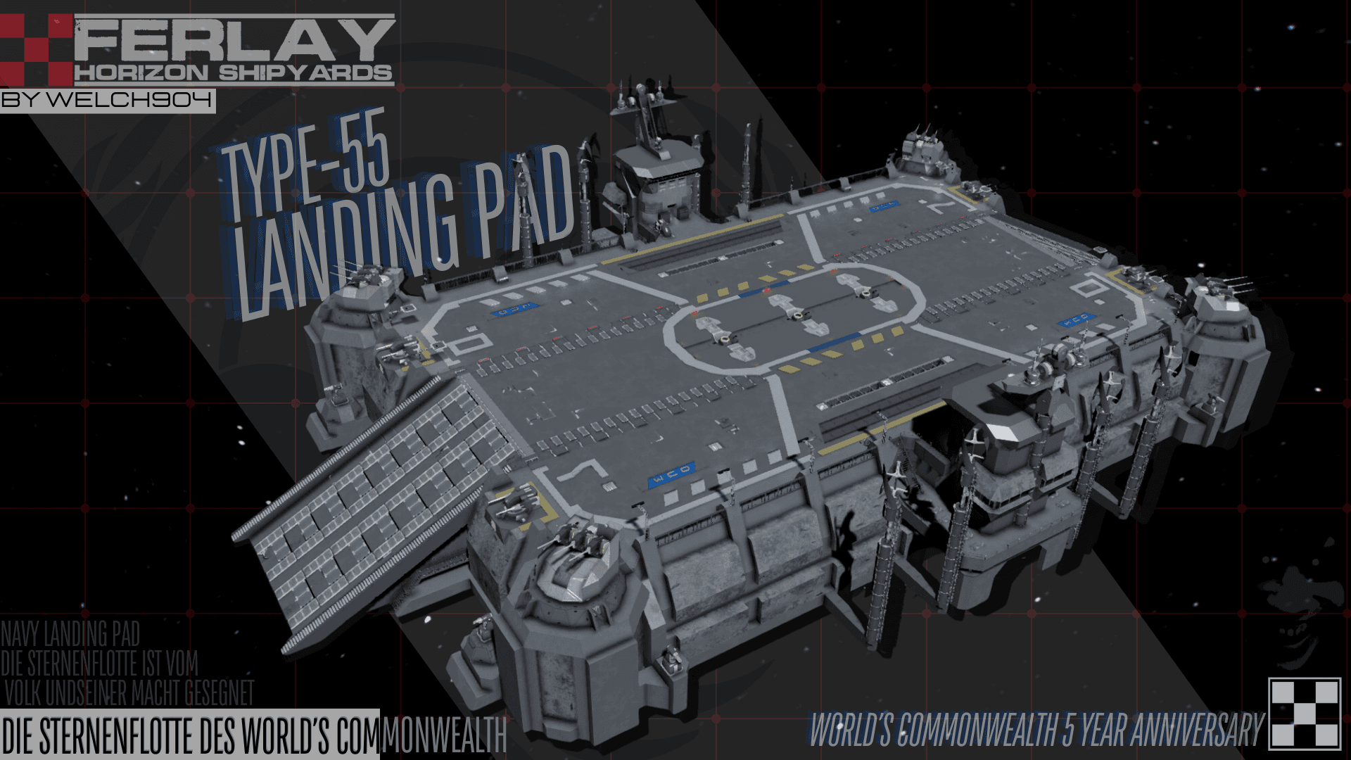 [WCO] Type-55 Landing Platform — Space Engineers Steam Workshop preview image