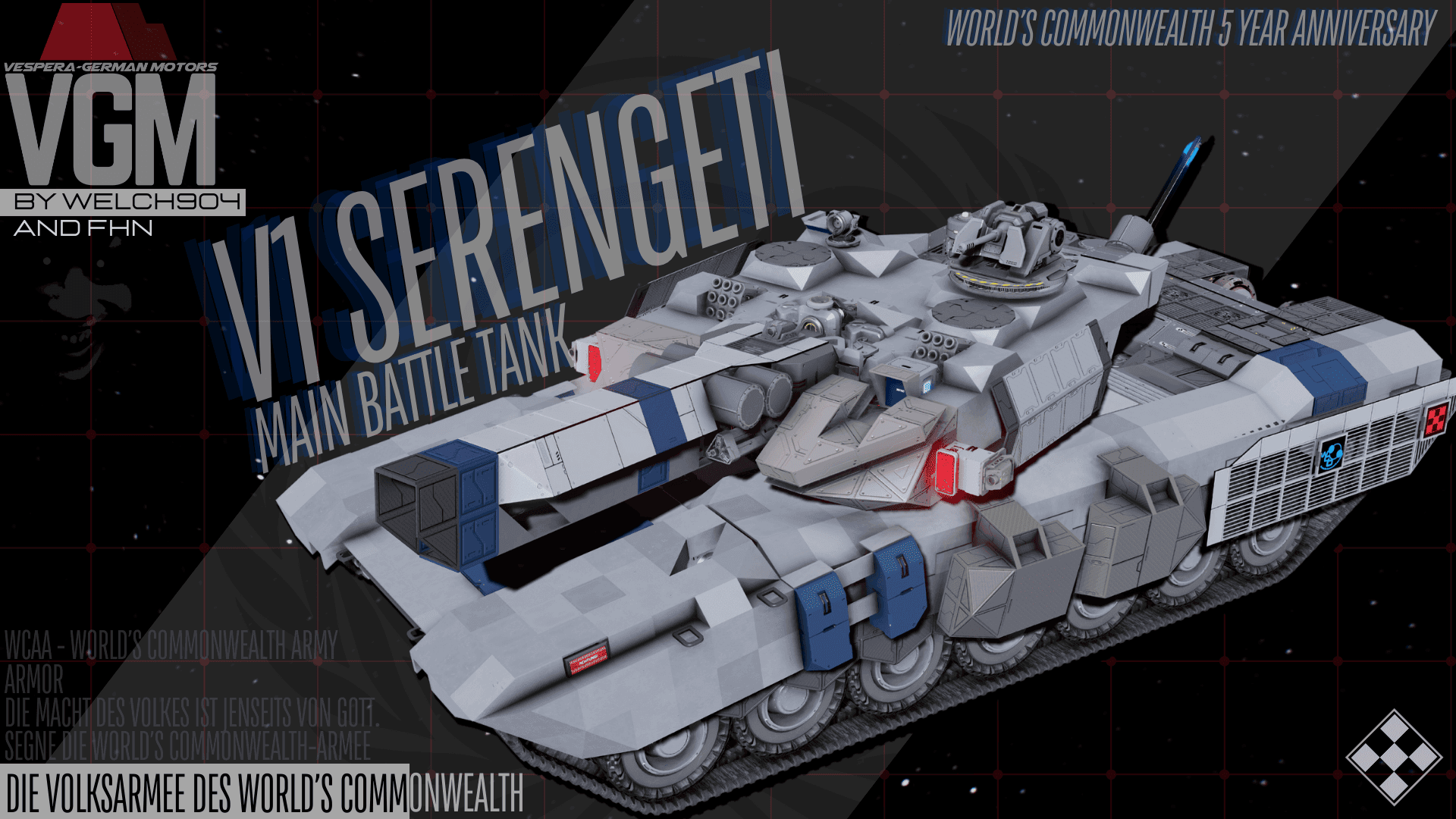 [WCO] V1 Serengeti Main Battle Tank — Space Engineers Steam Workshop preview image