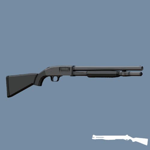 Low Poly Mossberg 590 (Chrome Shotgun)
 — Left 4 Dead 2 Steam Workshop preview image