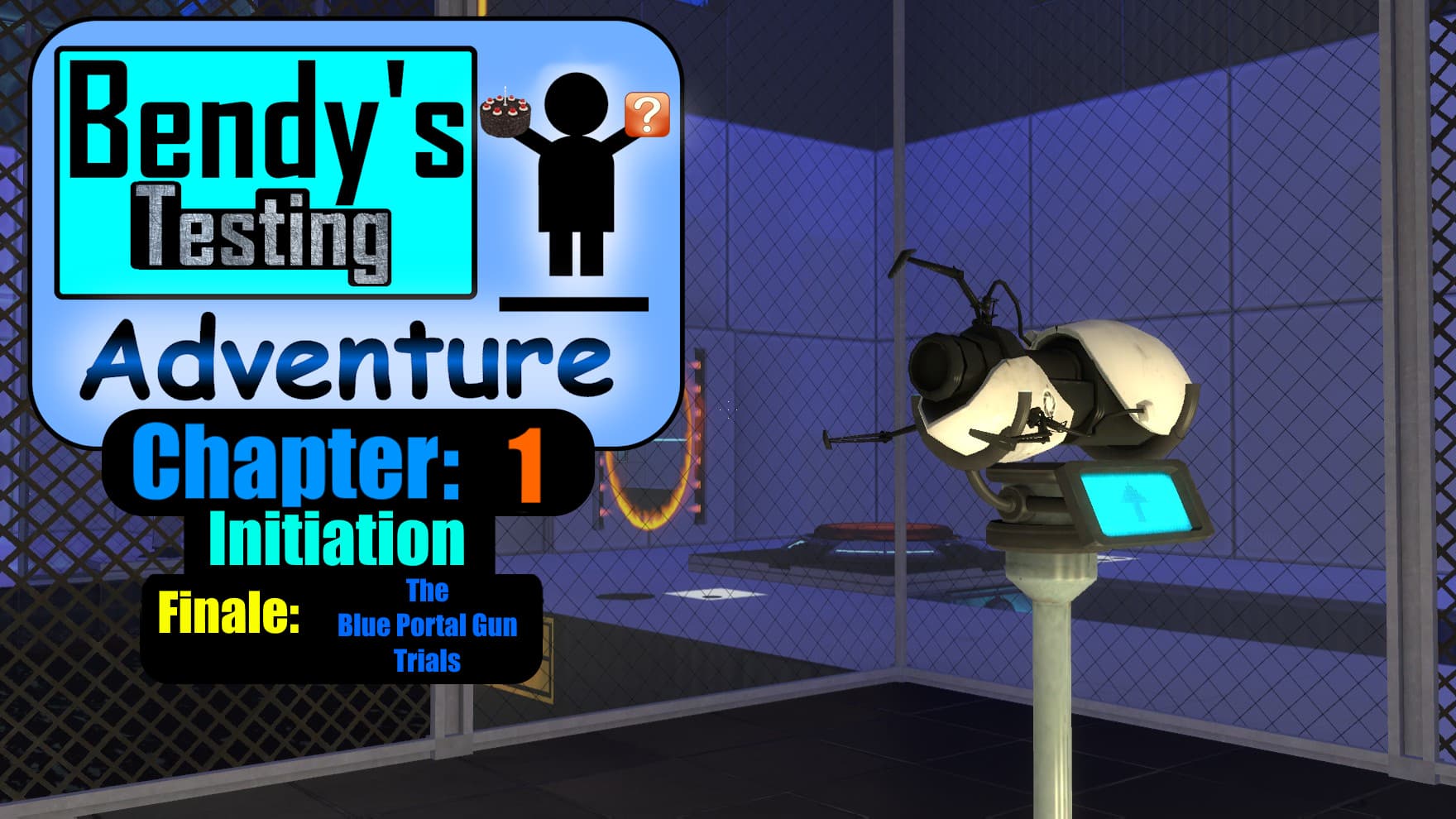 Bendy's Testing Adventure Chapter 1 FINALE (The Blue Portal Gun Trials) — Portal 2 Steam Workshop preview image