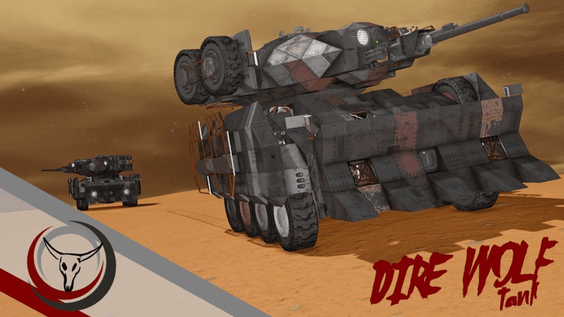 (BS) Dire Wolf Mk.1M-LB Tank (modless) — Space Engineers Workshop preview