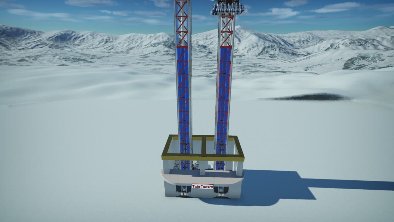 Twin Towers — Planet Coaster Workshop preview