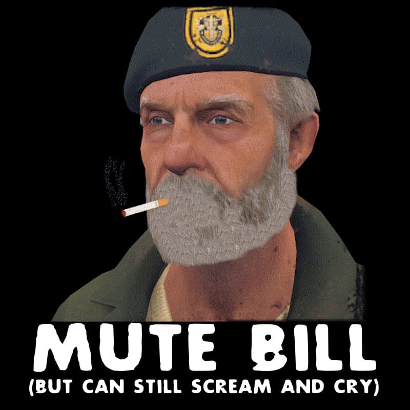 Mostly Muted Bill — Left 4 Dead 2 Workshop preview