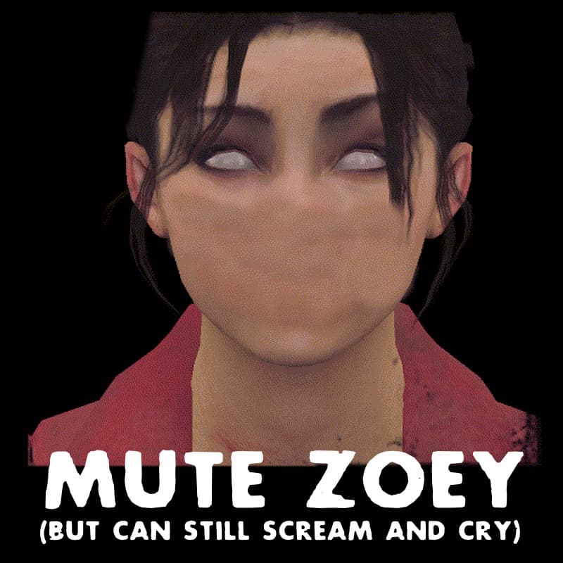 Mostly Muted Zoey — Left 4 Dead 2 Workshop preview