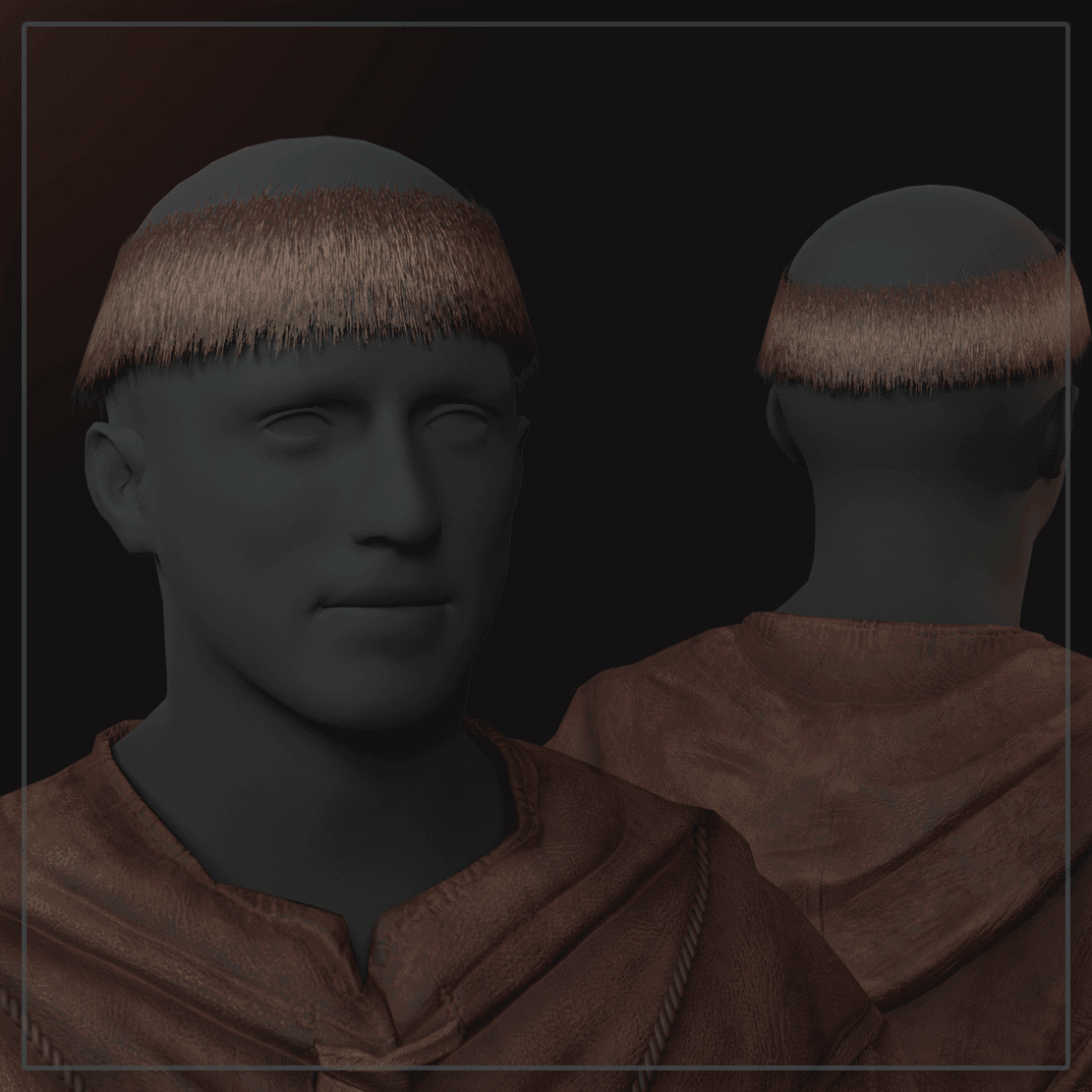 medieval friar hair | Burlap Headwrap [transparent] — Rust Workshop preview