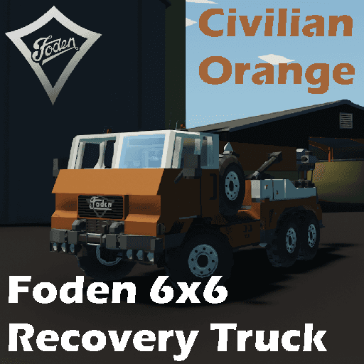 Foden 6x6 Recovery Truck Civilian Orange — Stormworks: Build and Rescue Steam Workshop preview image