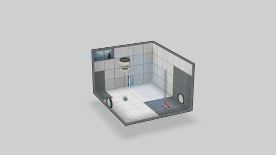 Single Player Test Chamber 1 - Buttons, Cubes and Fizzlers — Portal 2 Steam Workshop preview image