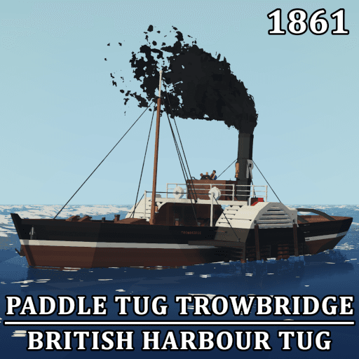 Paddle tug Trowbridge 1861 | British Harbour Paddle Tug — Stormworks: Build and Rescue Steam Workshop preview image
