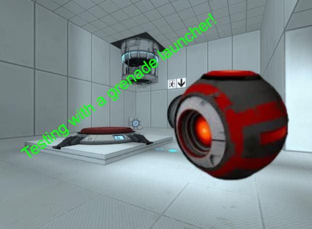 Testing With A Grenade Launcher! — Portal 2 Workshop preview
