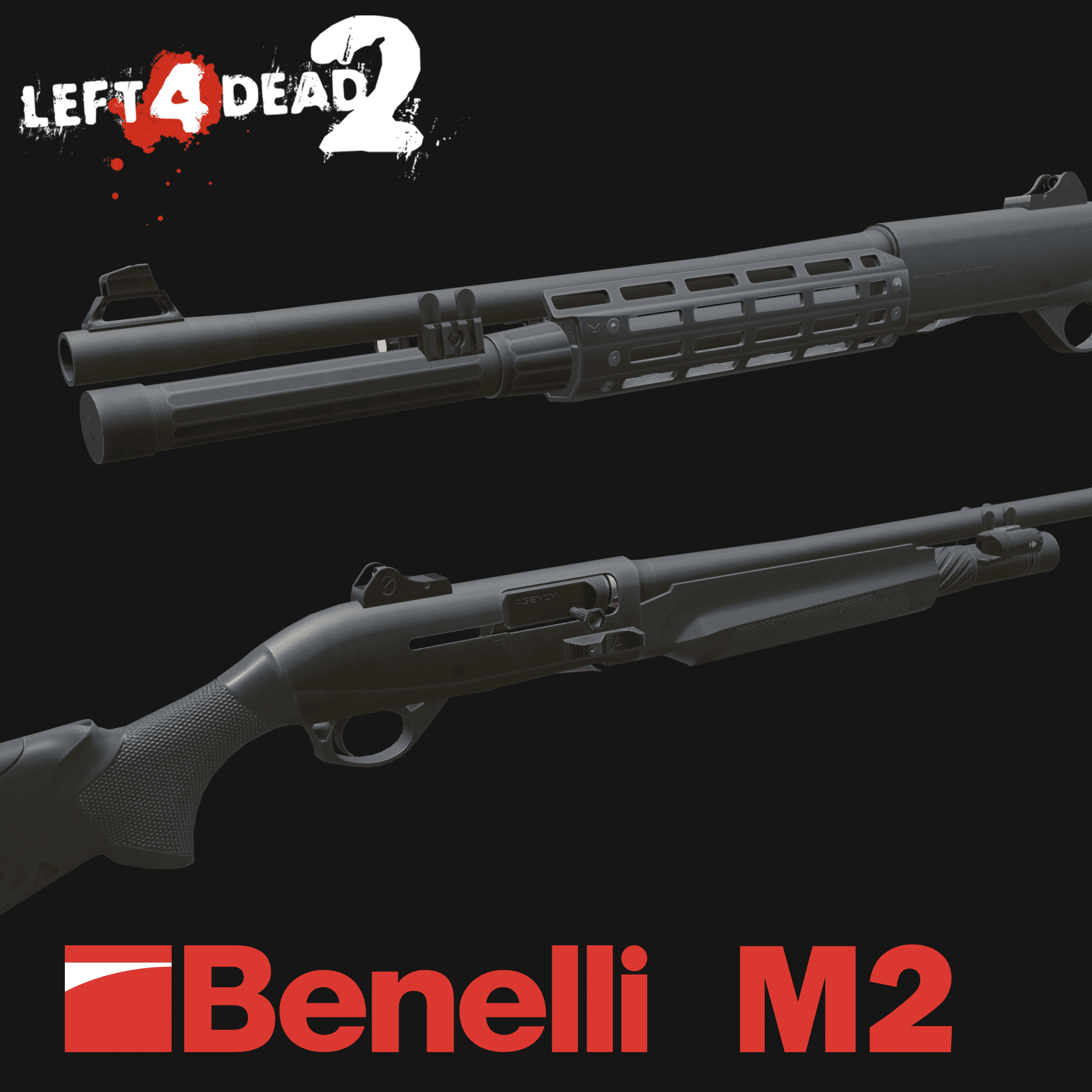 Bnelli M2 with attachments (Spas12) — Left 4 Dead 2 Steam Workshop preview image