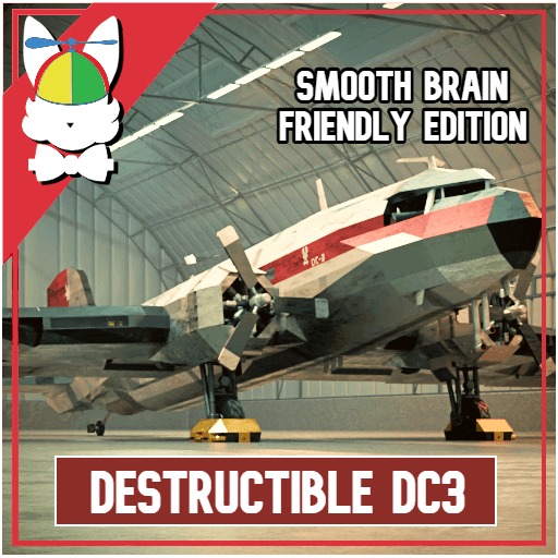 Destructible Douglas DC-3 [The Red Ribbon] (Smooth brain friendly edition) — Stormworks: Build and Rescue Workshop preview