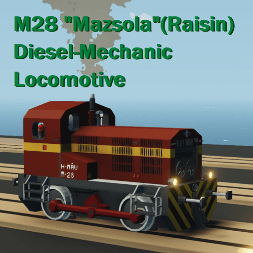 MÁV M28 "Mazsola"(Raisin) Diesel-Mechanic Locomotive — Stormworks: Build and Rescue Steam Workshop preview image