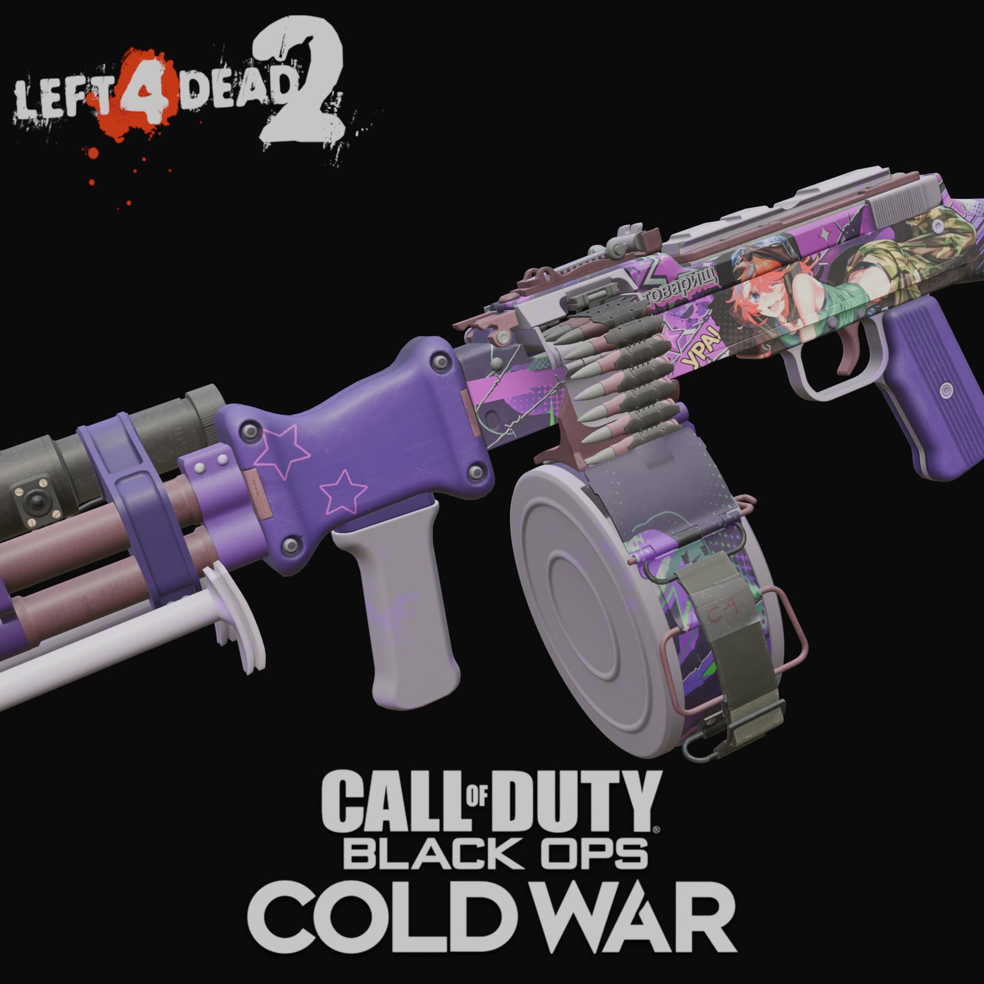 COD17:Black Ops Cold War RPD （M60） — Left 4 Dead 2 Steam Workshop preview image