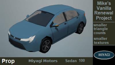 miyagi sedan 100 prop — Cities: Skylines Steam Workshop preview image