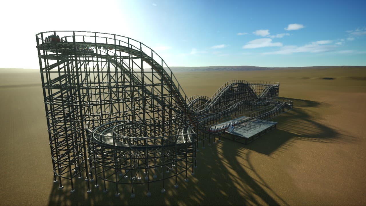 vintage style wooden coaster — Planet Coaster Steam Workshop preview image
