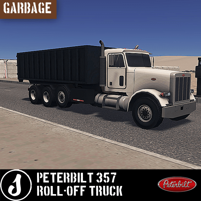 Peterbilt 357 roll-off truck garbage — Cities: Skylines Steam Workshop preview image