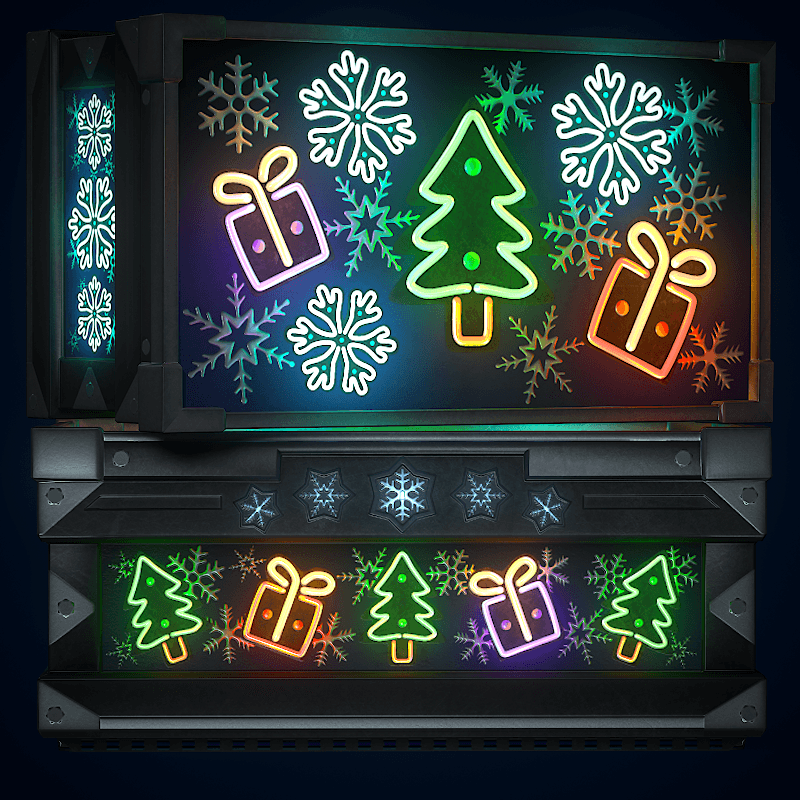 Christmas Neon Large Box [GLOW] — Rust Steam Workshop preview image