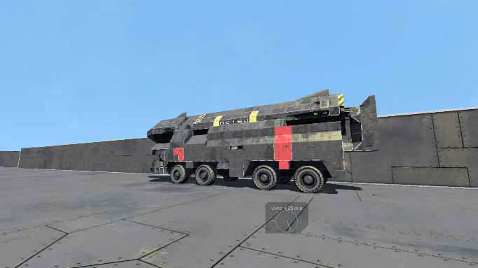 OTRK Vector-Im2 with the OK15U short-range ballistic missile (50 km range) — Space Engineers Workshop preview