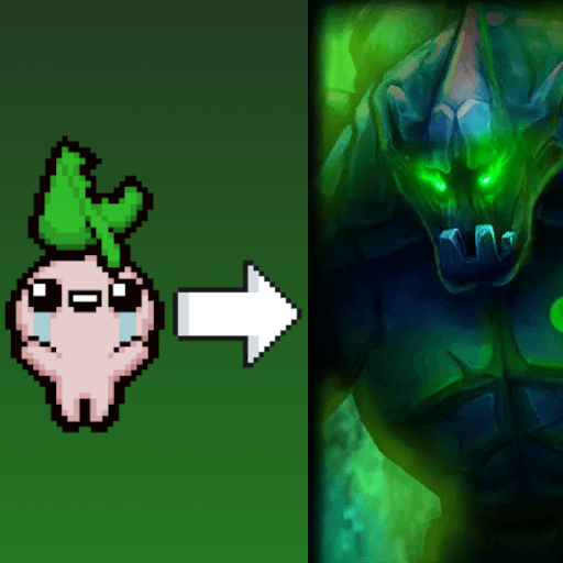 Shamrock Malphite Over Gnawed Leaf — The Binding of Isaac: Rebirth Steam Workshop preview image