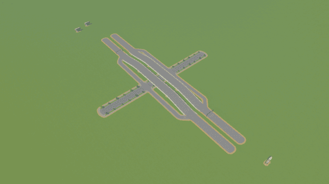 菱形立交四车道落地 — Cities: Skylines Workshop preview