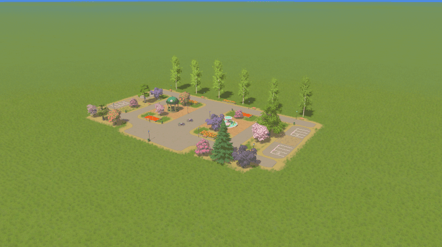 Park block with parking. — Cities: Skylines Workshop preview