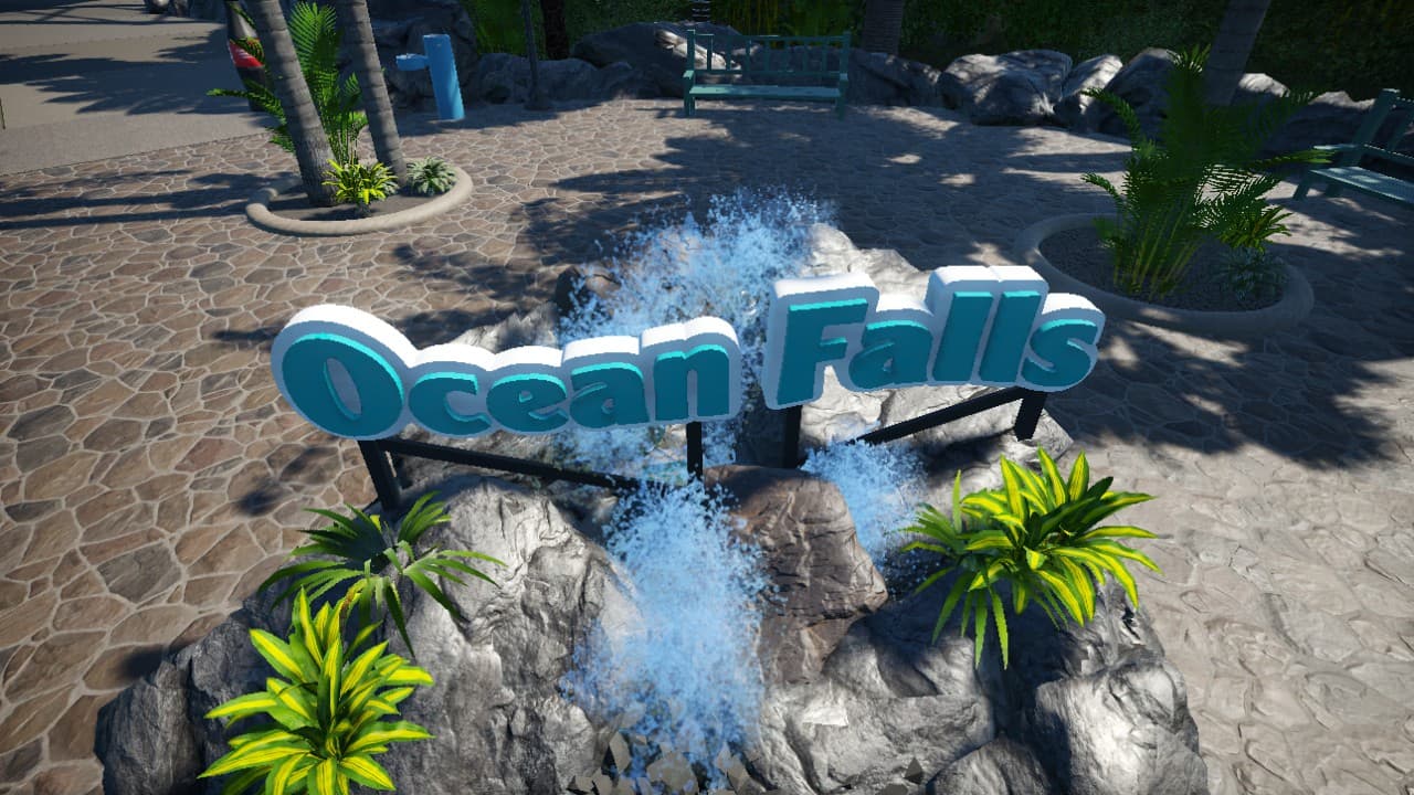Citrus Falls Ocean Falls sign 2.6m — Planet Coaster Steam Workshop preview image