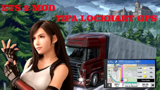 Tifa Lockhart GPS mod — Euro Truck Simulator 2 Steam Workshop preview image