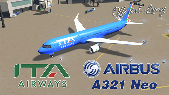 Italian national airline Airbus A321 Neo ITA Airways — Cities: Skylines Steam Workshop preview image