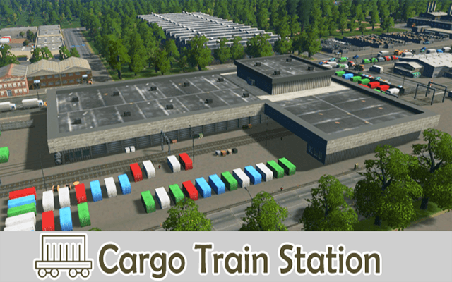 Italian Industrial Cargo Train Station — Cities: Skylines Workshop preview
