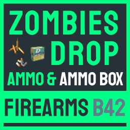 Ammo Loot Drop · Firearms B42 · Zombies Drop Ammo — Project Zomboid Steam Workshop preview image