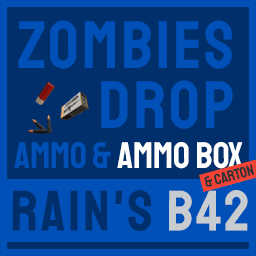 Ammo Loot Drop · Rain's B42 · Zombies Drop Ammo — Project Zomboid Steam Workshop preview image