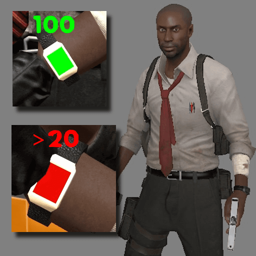 Health-tracking watch for Louis Remastered — Left 4 Dead 2 Steam Workshop preview image