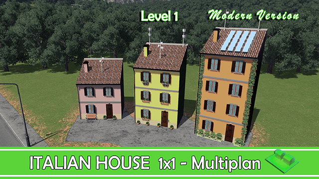 Italian House 1X1 - Multiplan Pack - Modern Version — Cities: Skylines Steam Workshop preview image