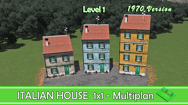Italian House 1X1 - Multiplan Pack - Old 1970 Version — Cities: Skylines Steam Workshop preview image
