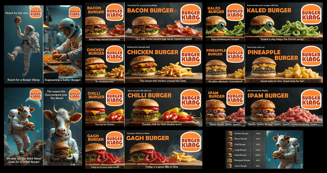 LCD FastFood PK2 - Burger Klang — Space Engineers Steam Workshop preview image