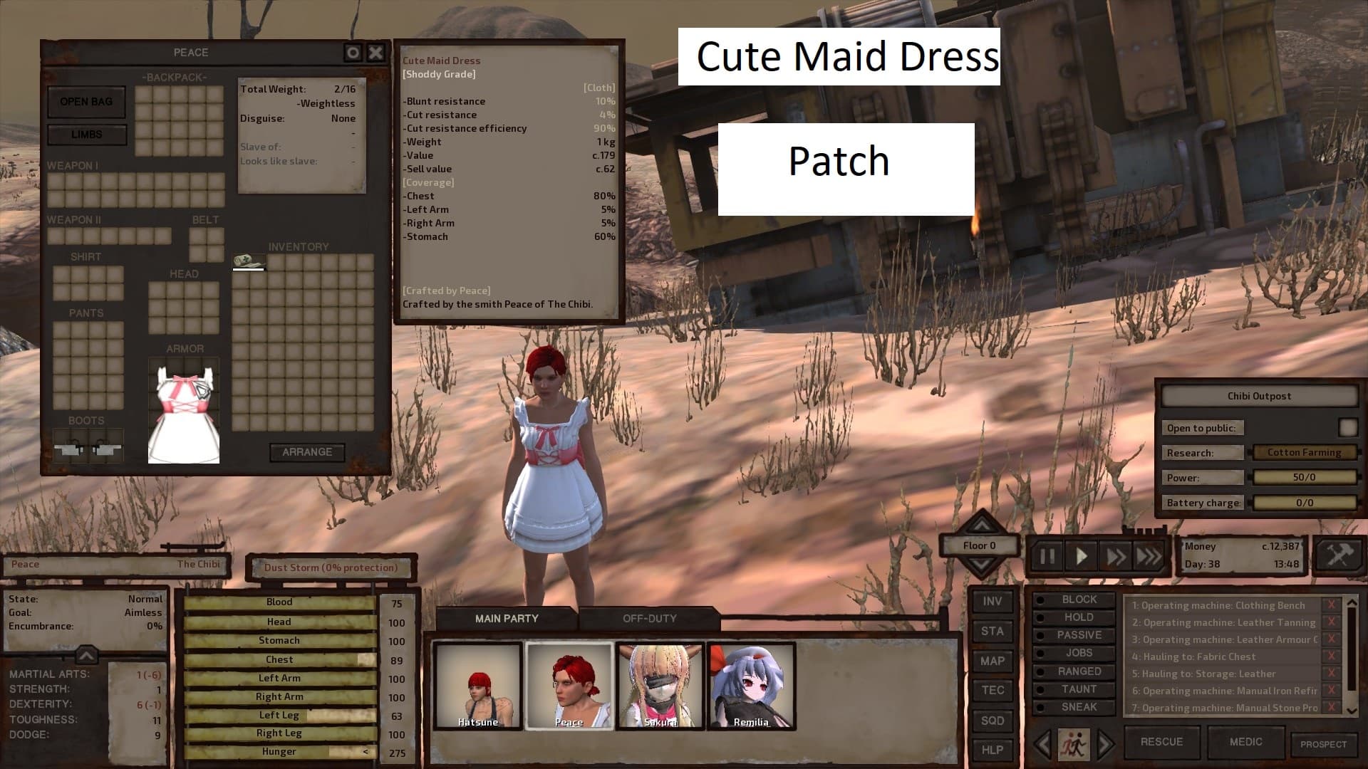 Cute Maid Dress Patch — Kenshi Workshop preview