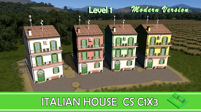 Italian House 1X3 - Modern Version — Cities: Skylines Steam Workshop preview image