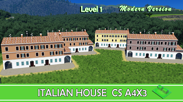 Italian House 4X3 - Modern Version — Cities: Skylines Steam Workshop preview image