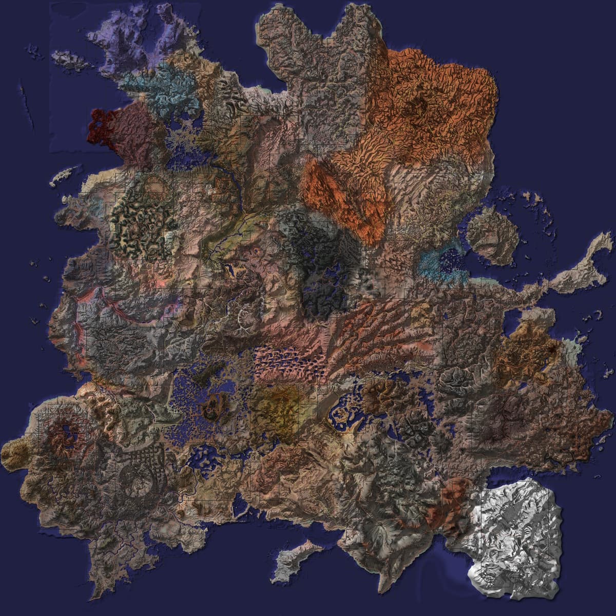 Satellite map - toned down - no captions — Kenshi Workshop preview