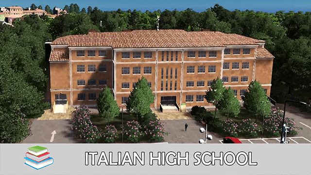 Italia Hight School - Two variant: 2 Floor and 4 Floor — Cities: Skylines Workshop preview