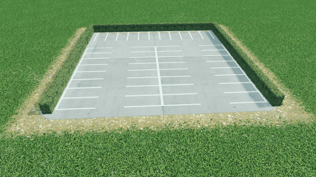带围栏停车位 4×4 — Cities: Skylines Steam Workshop preview image