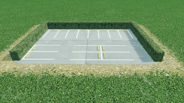 带围栏停车位 3×2 — Cities: Skylines Steam Workshop preview image