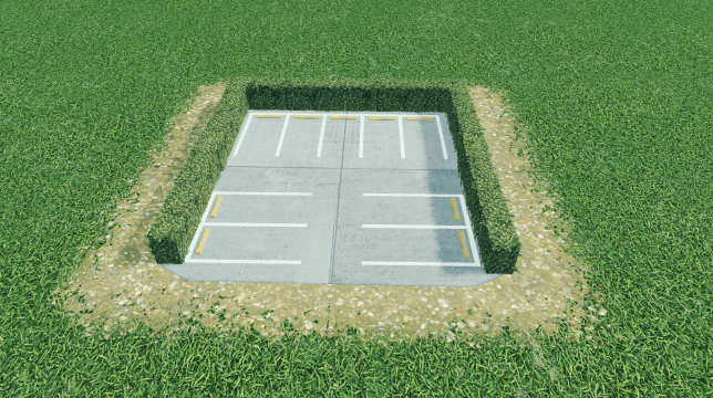 带围栏停车位 2×2 — Cities: Skylines Steam Workshop preview image